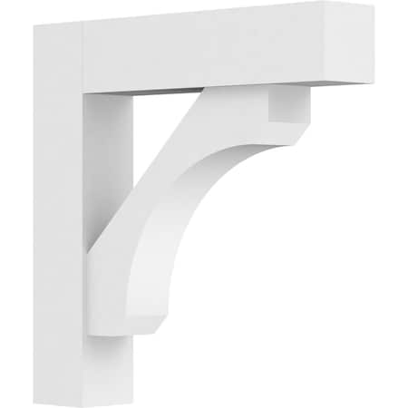 Standard Legacy Architectural Grade PVC Bracket With Block Ends, 3W X 16D X 16H